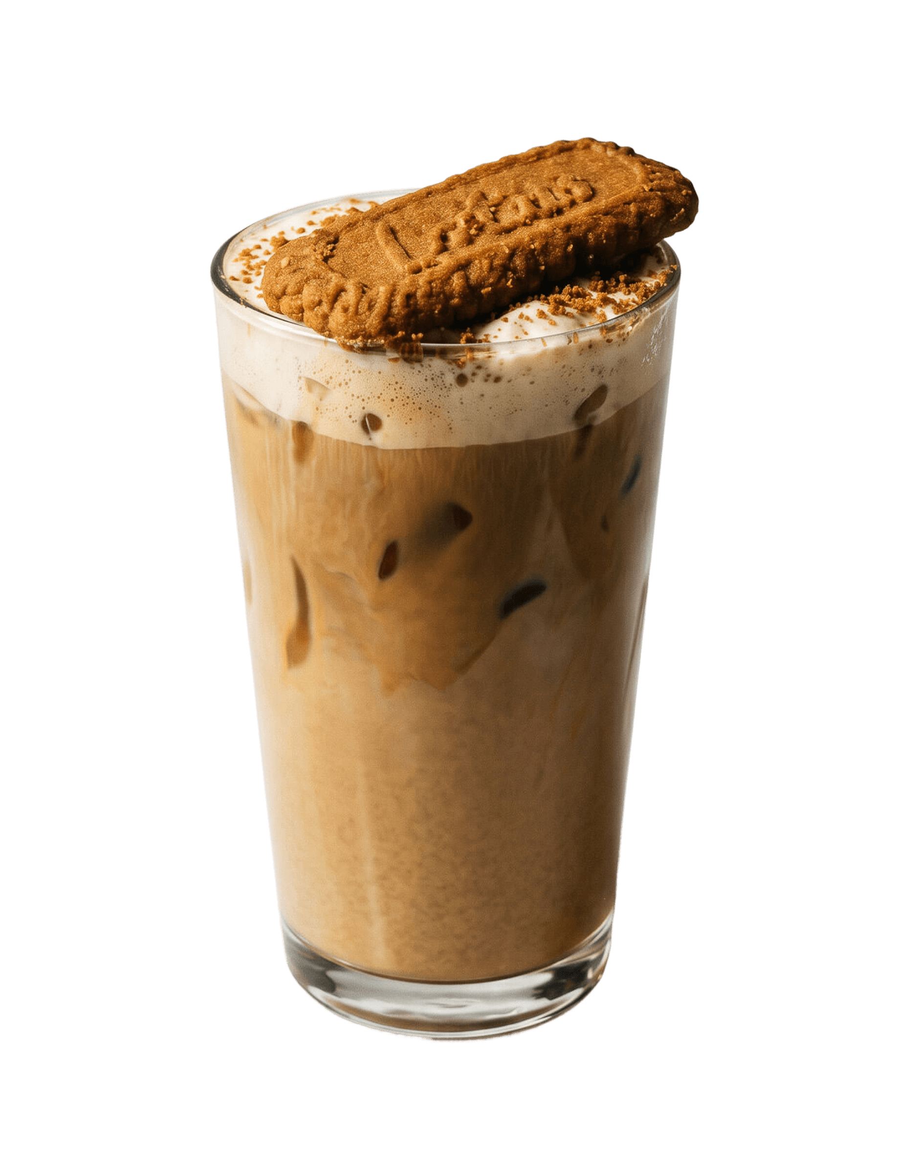 Cinnavibes A glass of iced coffee topped with whipped cream, sprinkled with cinnamon, and garnished with a rectangular biscuit on top—a delightful treat perfect for enjoying the cosy atmosphere at Cinnamon Deserts Café. Cinnamon Rolls